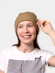 Шапка унисекс осень зима, 2хслойная,  Шапка трикотажная без надписей