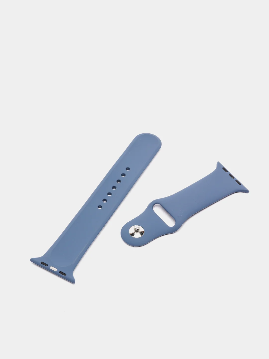 Синий меланж ремешок силиконовый для Apple Watch 42/44