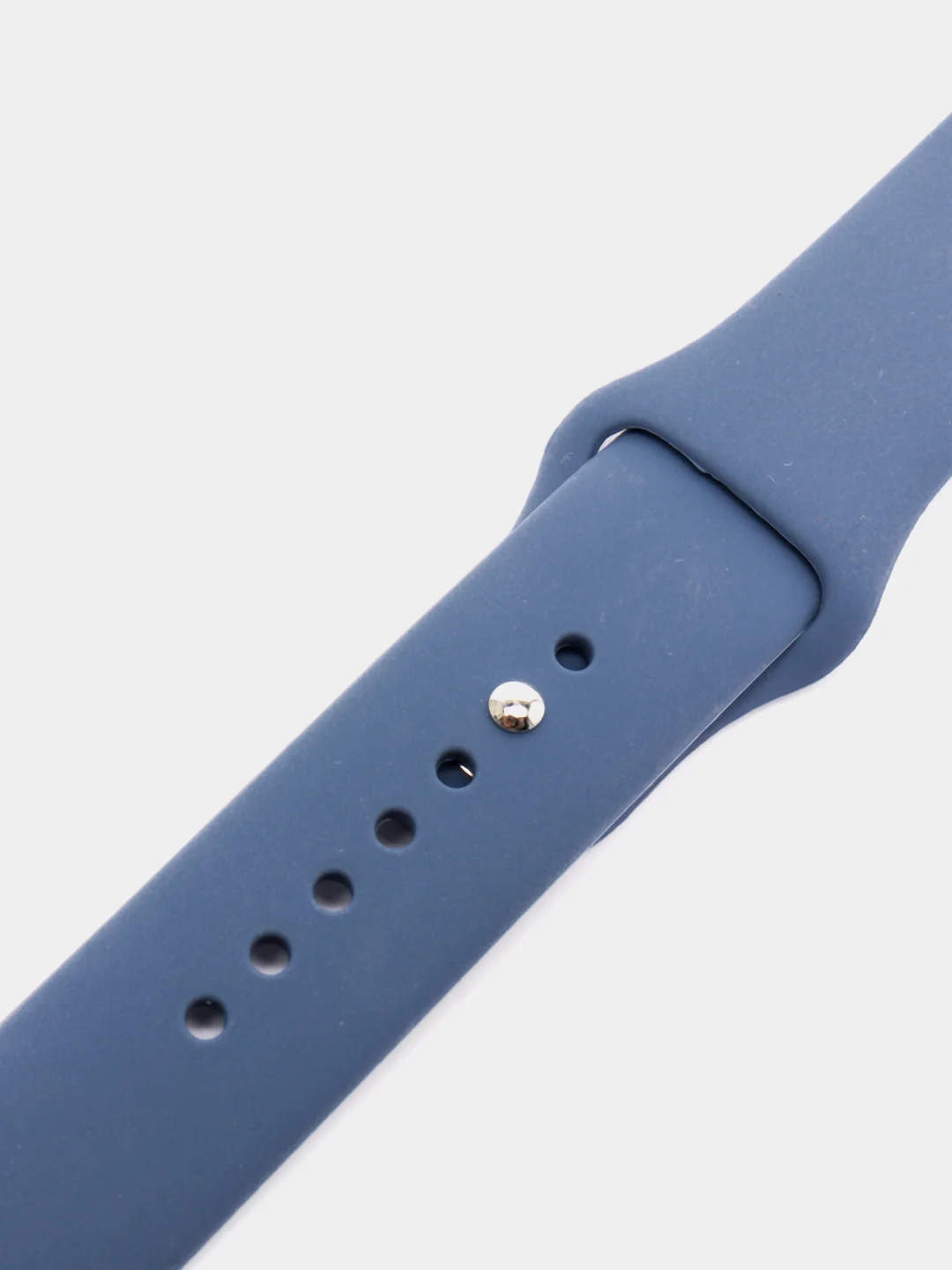 Синий меланж ремешок силиконовый для Apple Watch 42/44