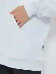 Женское белое худи JOE LO с карманом и шнурком