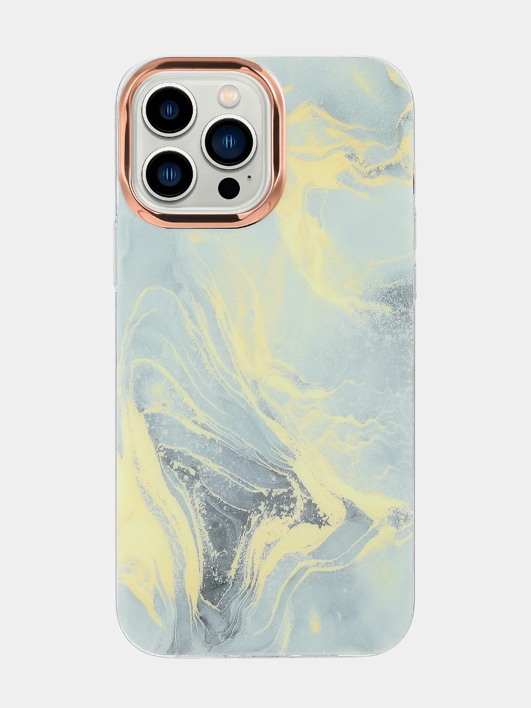Голубой чехол для iPhone 12, 12 Pro, акварель