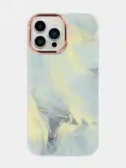 Голубой чехол для iPhone 12, 12 Pro, акварель