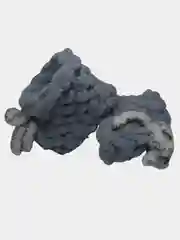 Серый пинетки ручной вязки из Alize puffi