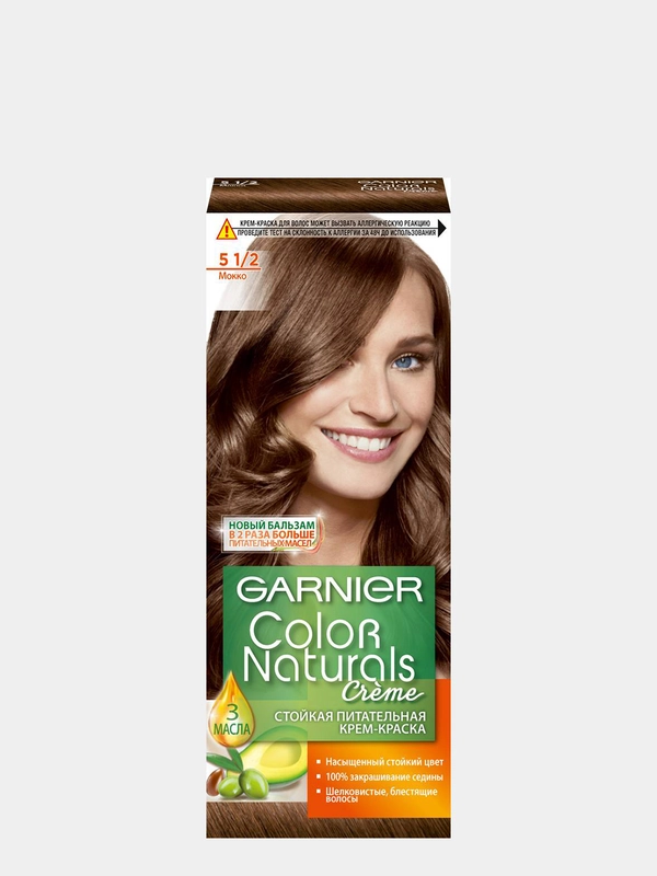 Garnier Стойкая питательная крем-краска для волос "Color Naturals", Мокко