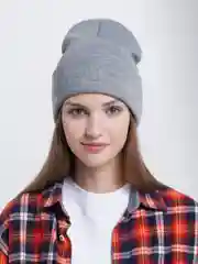 Серый шапка трикотажная