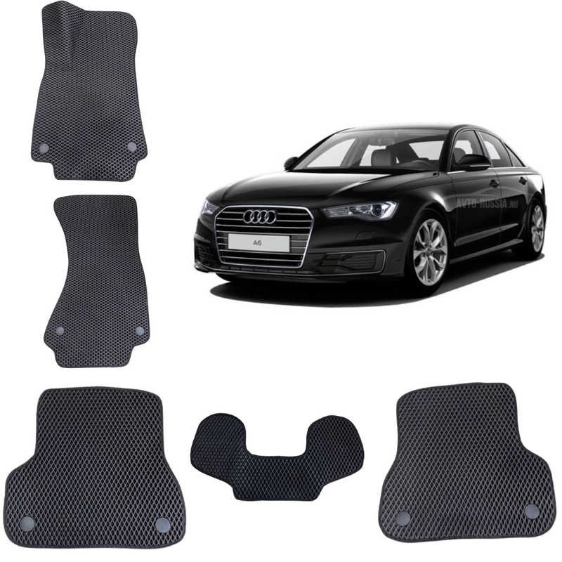 Автомобильные 3D EVA коврики в салон для AUDI A6 C7 4 поколение / Ауди А6 Ц7