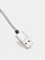 Серебряный магнитный кабель microUSB, type-C, Lightning
