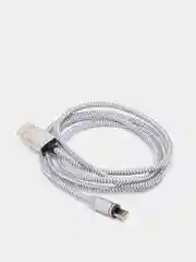 Серебряный магнитный кабель microUSB, type-C, Lightning