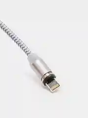 Серебряный магнитный кабель microUSB, type-C, Lightning
