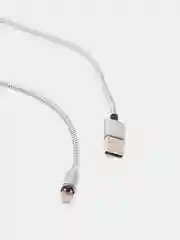 Серебряный магнитный кабель microUSB, type-C, Lightning