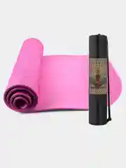Розовый спортивный коврик для йоги, фитнеса и туризма с чехлом