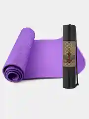 Фиолетовый спортивный коврик для йоги, фитнеса и туризма с чехлом