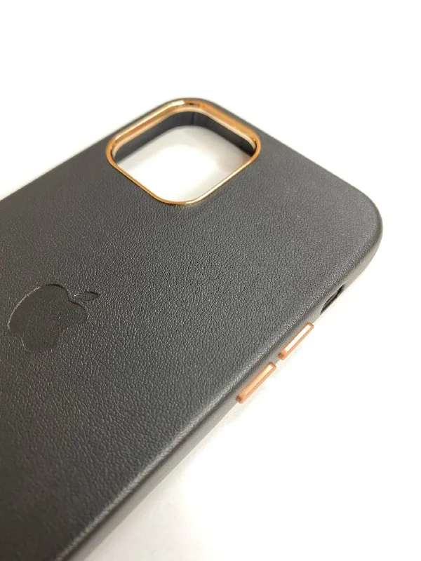 Чехол натуральная кожа Leather case для iphone 12