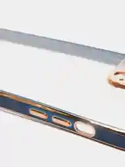 Темно-синий чехол силиконовый с металическим ободком IPHONE 13 / 13 pro / 13 mini / 13 pro max