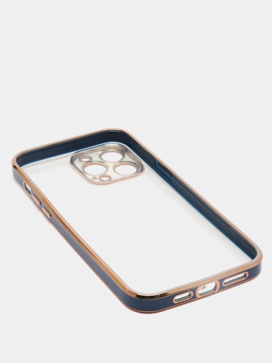 Темно-синий чехол силиконовый с металическим ободком IPHONE 13 / 13 pro / 13 mini / 13 pro max