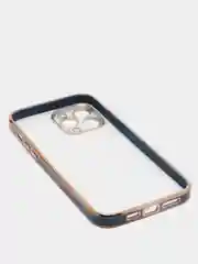 Темно-синий чехол силиконовый с металическим ободком IPHONE 13 / 13 pro / 13 mini / 13 pro max