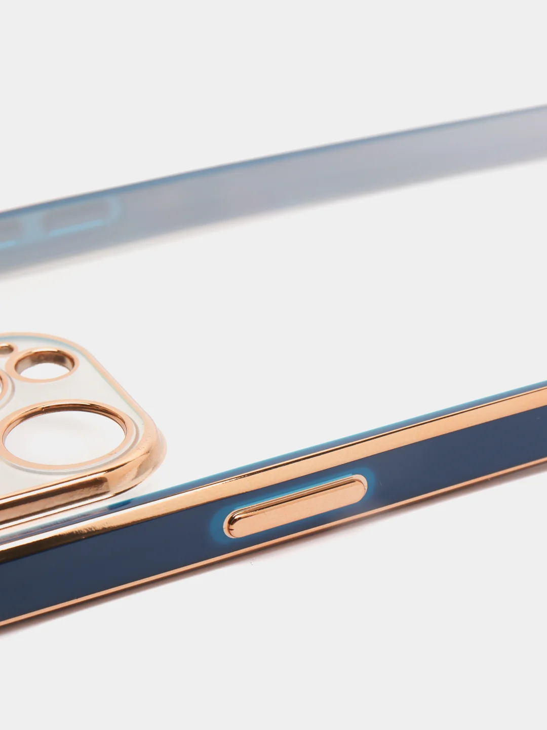 Темно-синий чехол силиконовый с металическим ободком IPHONE 13 / 13 pro / 13 mini / 13 pro max