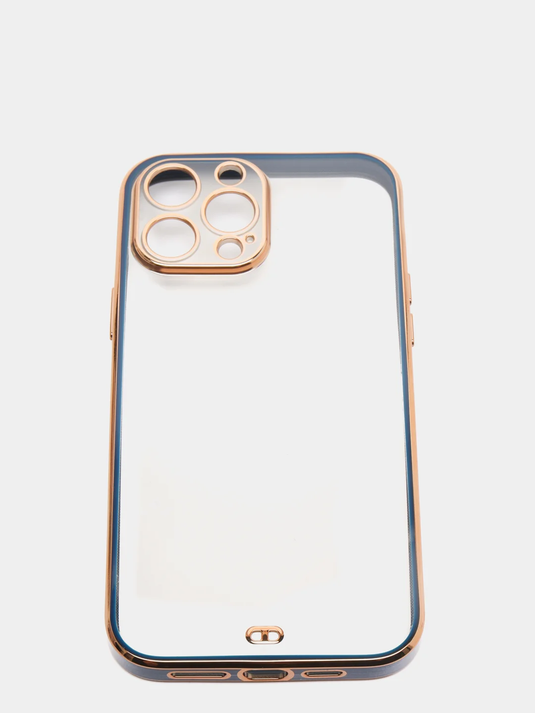 Темно-синий чехол силиконовый с металическим ободком IPHONE 13 / 13 pro / 13 mini / 13 pro max