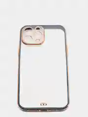Темно-синий чехол силиконовый с металическим ободком IPHONE 13 / 13 pro / 13 mini / 13 pro max
