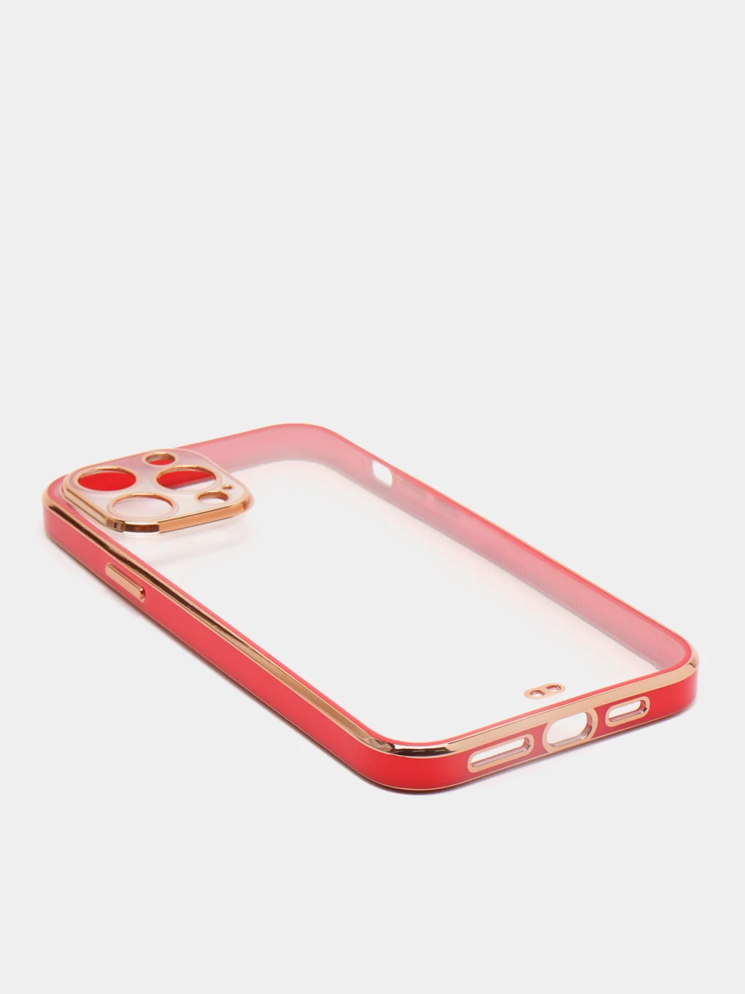 Красный чехол силиконовый с металическим ободком IPHONE 13 / 13 pro / 13 mini / 13 pro max