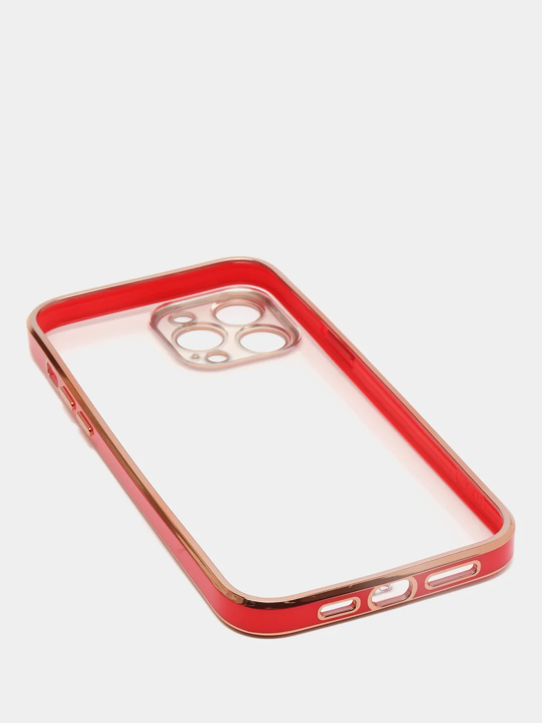 Красный чехол силиконовый с металическим ободком IPHONE 13 / 13 pro / 13 mini / 13 pro max