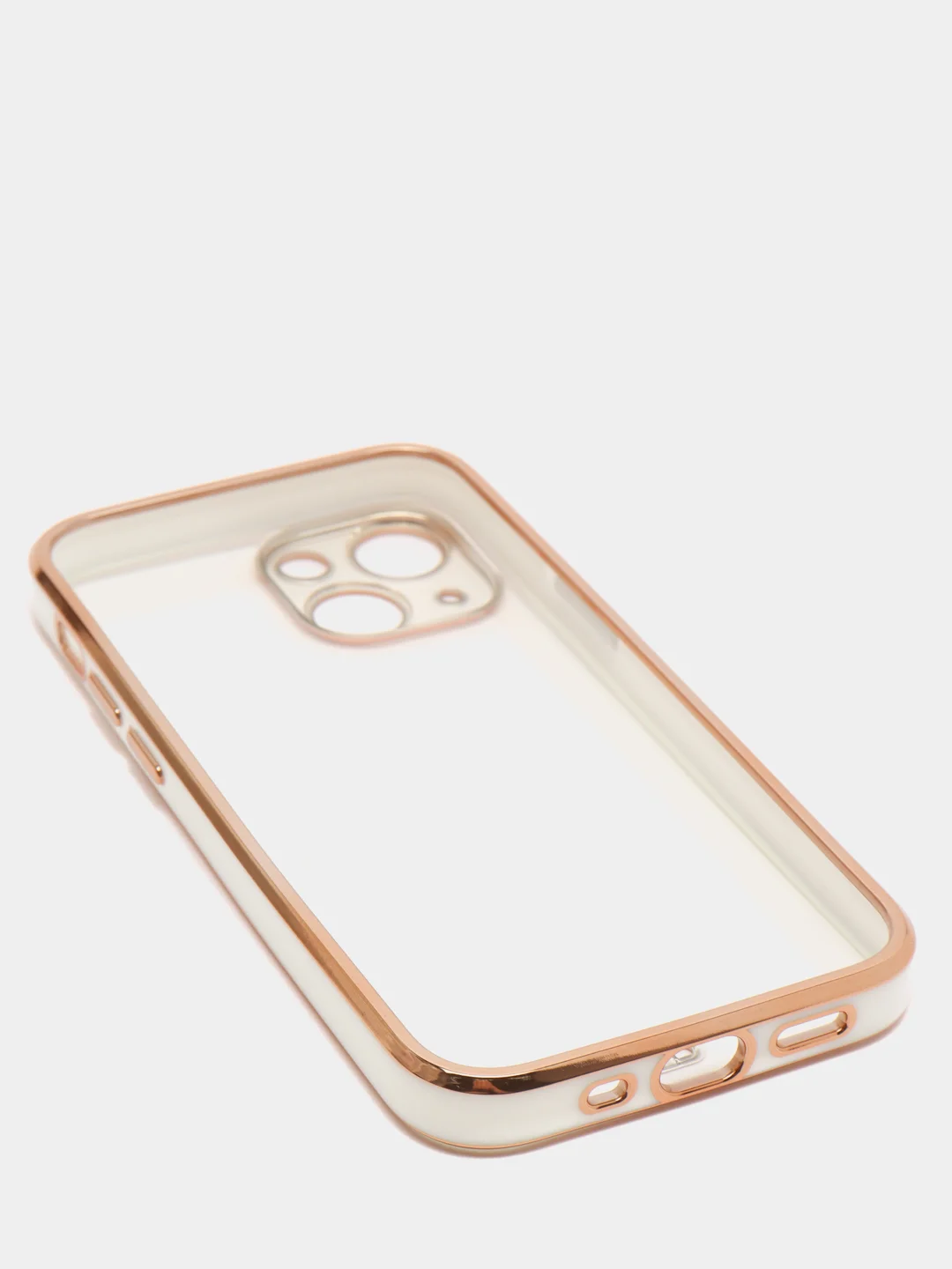 Белый чехол силиконовый с металическим ободком IPHONE 13 / 13 pro / 13 mini / 13 pro max