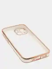 Белый чехол силиконовый с металическим ободком IPHONE 13 / 13 pro / 13 mini / 13 pro max