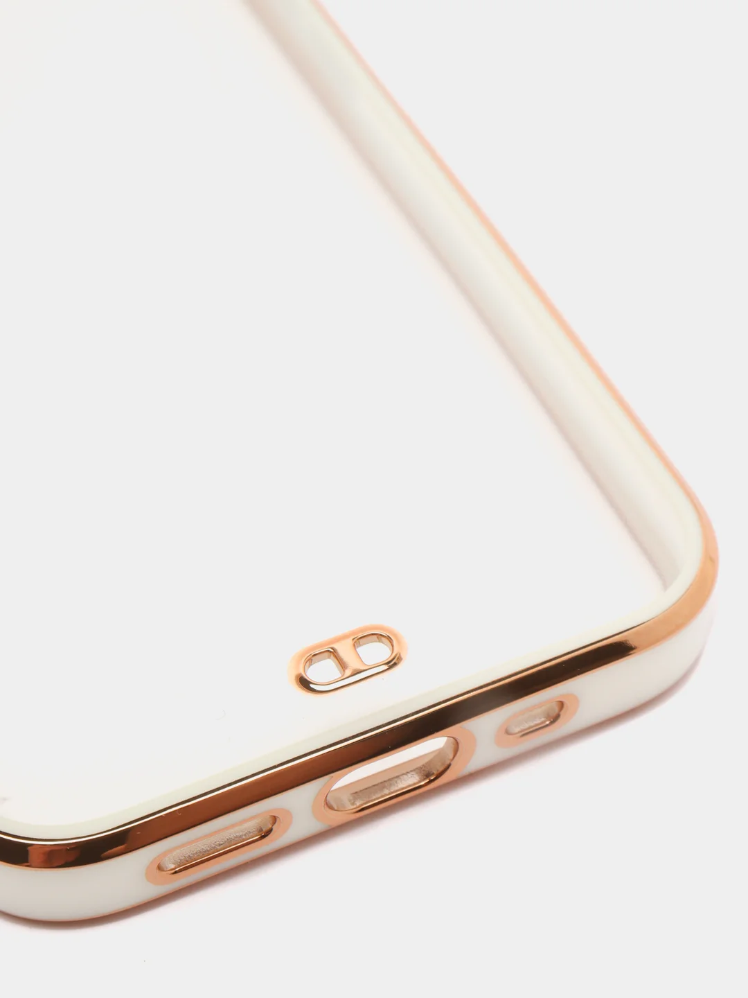 Белый чехол силиконовый с металическим ободком IPHONE 13 / 13 pro / 13 mini / 13 pro max