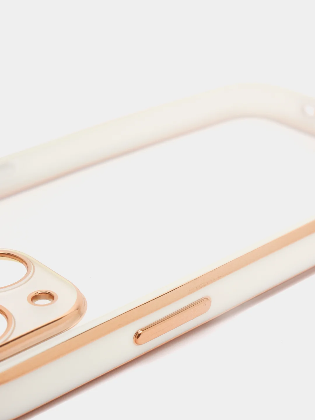 Белый чехол силиконовый с металическим ободком IPHONE 13 / 13 pro / 13 mini / 13 pro max