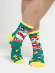 Зеленый носки мужские, новогодние