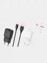 Белый блок питания для Android Micro-USB Borofone BA48A, 2.1A