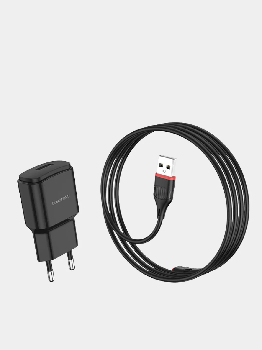 Белый блок питания для Android Micro-USB Borofone BA48A, 2.1A