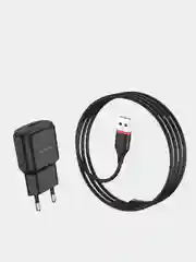 Белый блок питания для Android Micro-USB Borofone BA48A, 2.1A