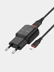 Белый блок питания для Android Micro-USB Borofone BA48A, 2.1A