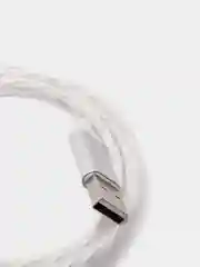 Белый кабель магнитный светящийся, коннекторы Lightning, Type-C, Micro-USB