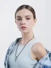 Черный цепочка с подвеской треугольник, 4 вида