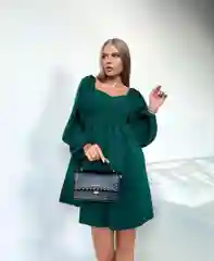 Тёмно-зелёный платье женское "Моника"