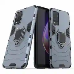 Синий меланж чехол противоударный с кольцом-держателем на Vivo V21 (Виво В21)