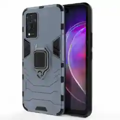 Синий меланж чехол противоударный с кольцом-держателем на Vivo V21 (Виво В21)