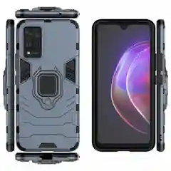 Синий меланж чехол противоударный с кольцом-держателем на Vivo V21 (Виво В21)