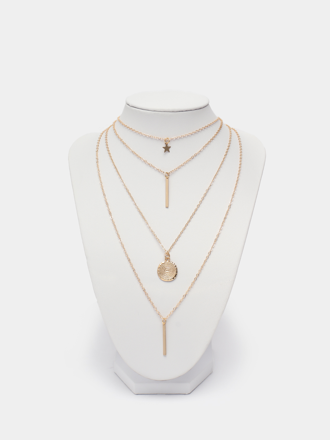 Цепочка многоярусная, колье на шею, женское ожерелье, золотая цепочка скулоном, подвеской купить по цене 247 ₽ в интернет-магазине KazanExpress