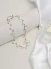 Серебряный ожерелье с бусинами, короткое колье жемчужное, чокер на шею, 2 цвета