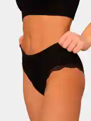 Черный женский комплект белья, топ и трусы