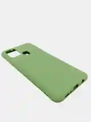 Голубой мягкий и тонкий силиконовый чехол для Samsung Galaxy A21S