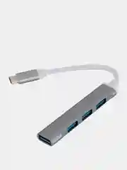 Хаб концентратор USB Type-C на 4 USB, USB 3.0, 0,9 м