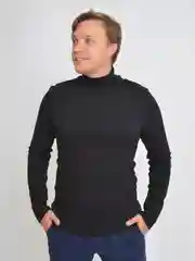 Черный водолазка мужская "Чебоксарский трикотаж"