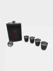 Индиго подарочный набор фляжка с рюмками