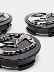 Серебряный колпачки заглушка на литой диск Mazda 4шт / Мазда /