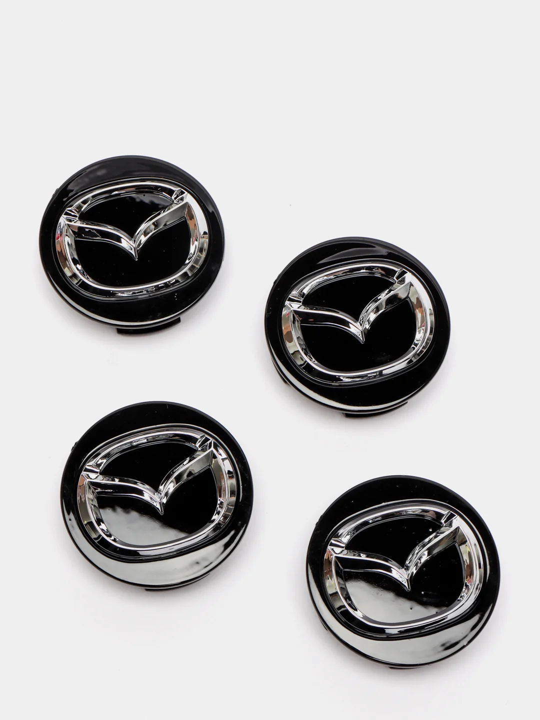 Серебряный колпачки заглушка на литой диск Mazda 4шт / Мазда /