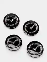 Серебряный колпачки заглушка на литой диск Mazda 4шт / Мазда /